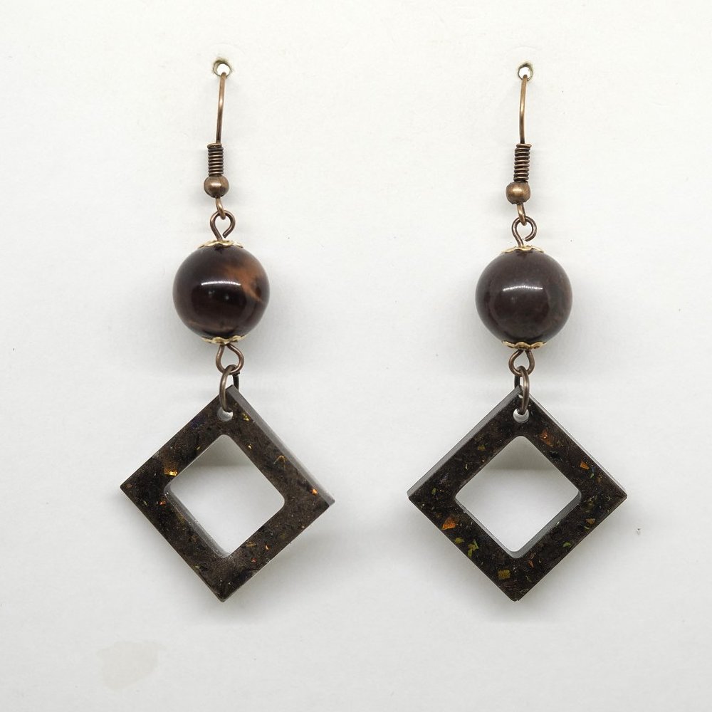 Brown Brown Earrings